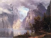 Albert Bierstadt Scene in the Sierra Nevada Germany oil painting artist